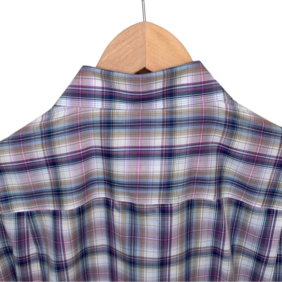 PETER MILLAR Collection Plaid Button Down Dress Shirt Cotton Size Large - Picture 12 of 16